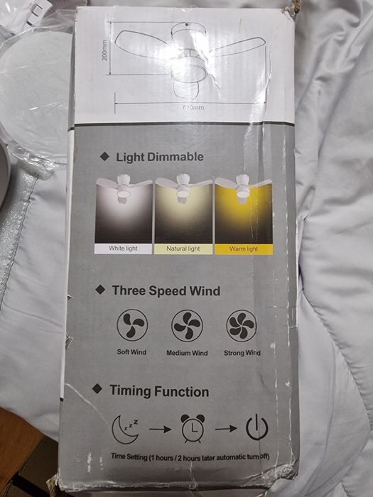 Ventoinha de teto led