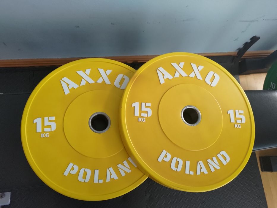 Obciążenie olimpijskie axxo 2 x 15kg bumpery