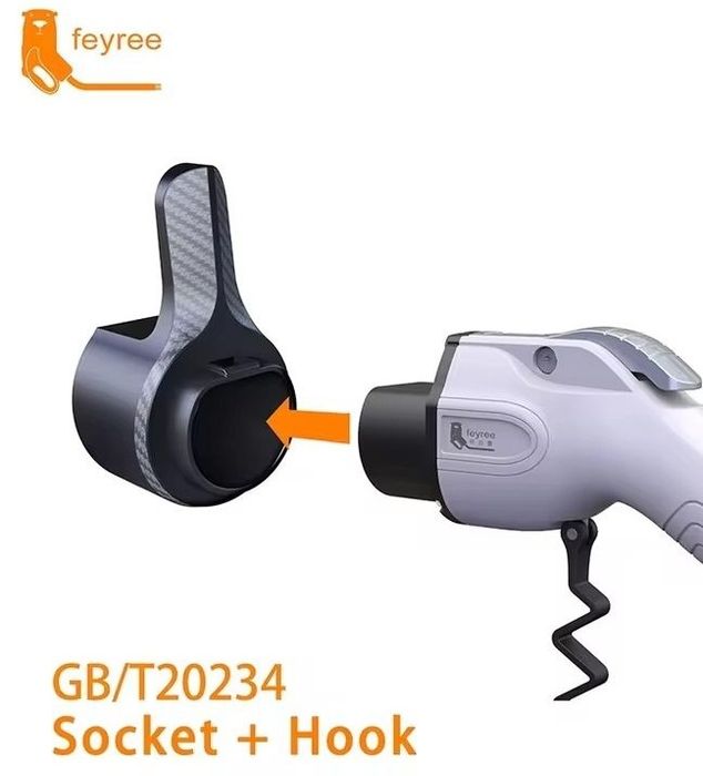 Suporte + gancho para cabo