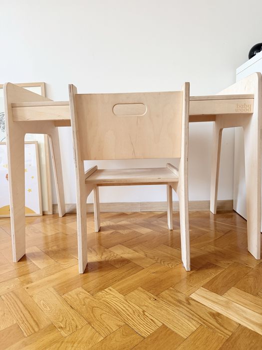 Biurko z krzesełkiem Babywood ze sklejki brzozowej