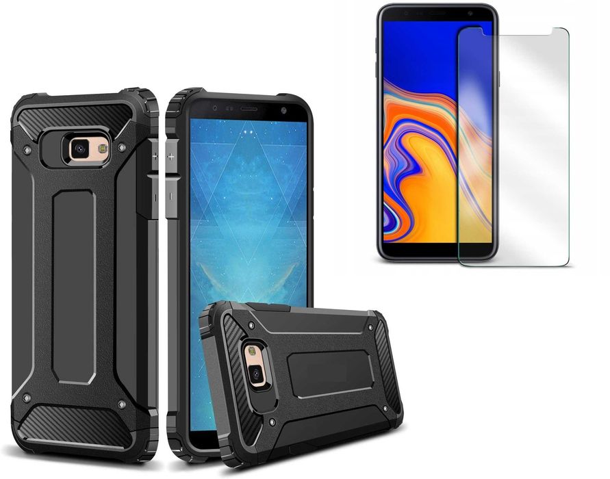 Case Etui Pancerne Armor do Samsung Galaxy J4 Plus + Szkło Hartowane