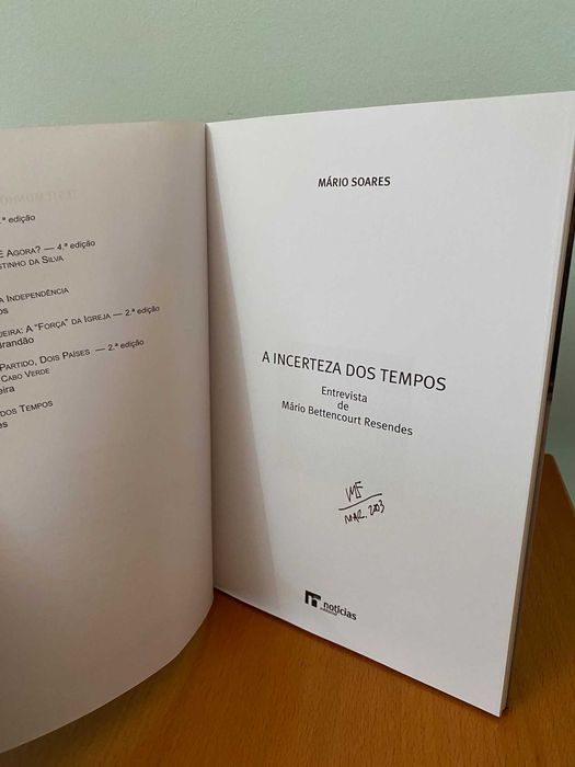 A incerteza dos tempos - Mário Soares