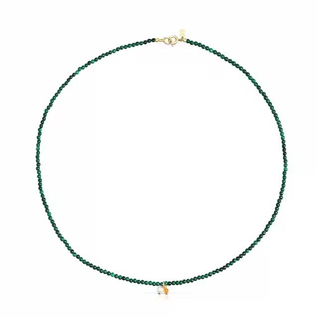 Намисто TOUS (зелене з золотом)