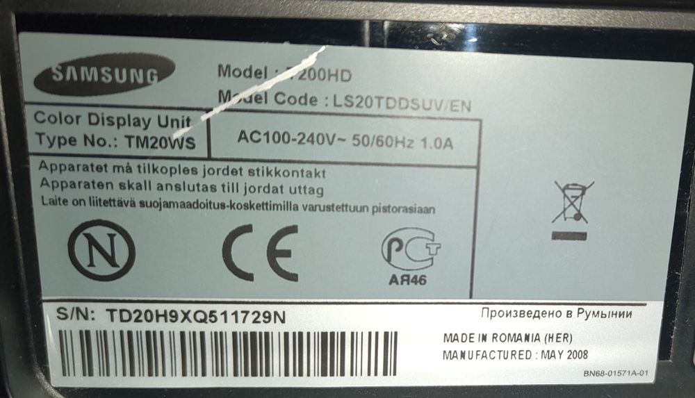 Sprzedam Monitor LCD Samsung 20 cali