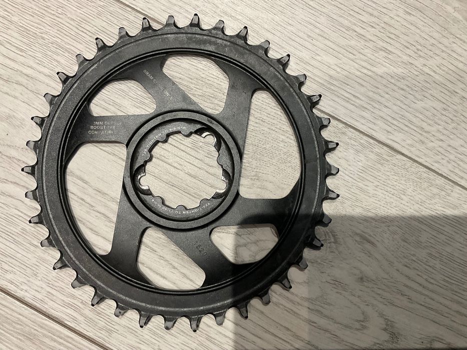 Sram tarcza zębatka korby XX1 eagle 38T offset 3mm złota boost 148