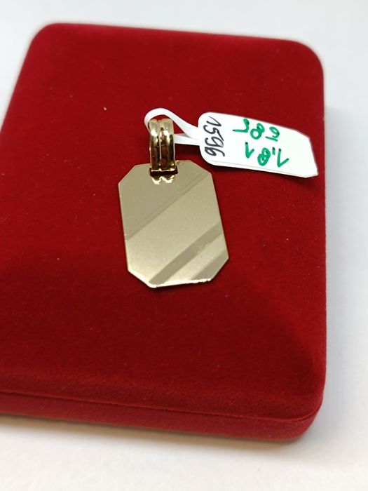 Złoty wisiorek blaszka, złoto próby 585