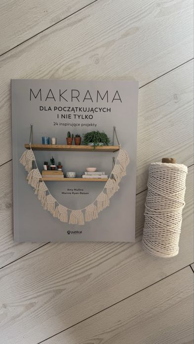 Książka makrama dla początkujących ze sznurkiem w zestawie