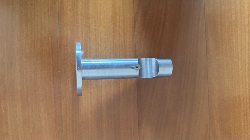 Varão para cortinado e apliques de fixacão, aço inoxidável