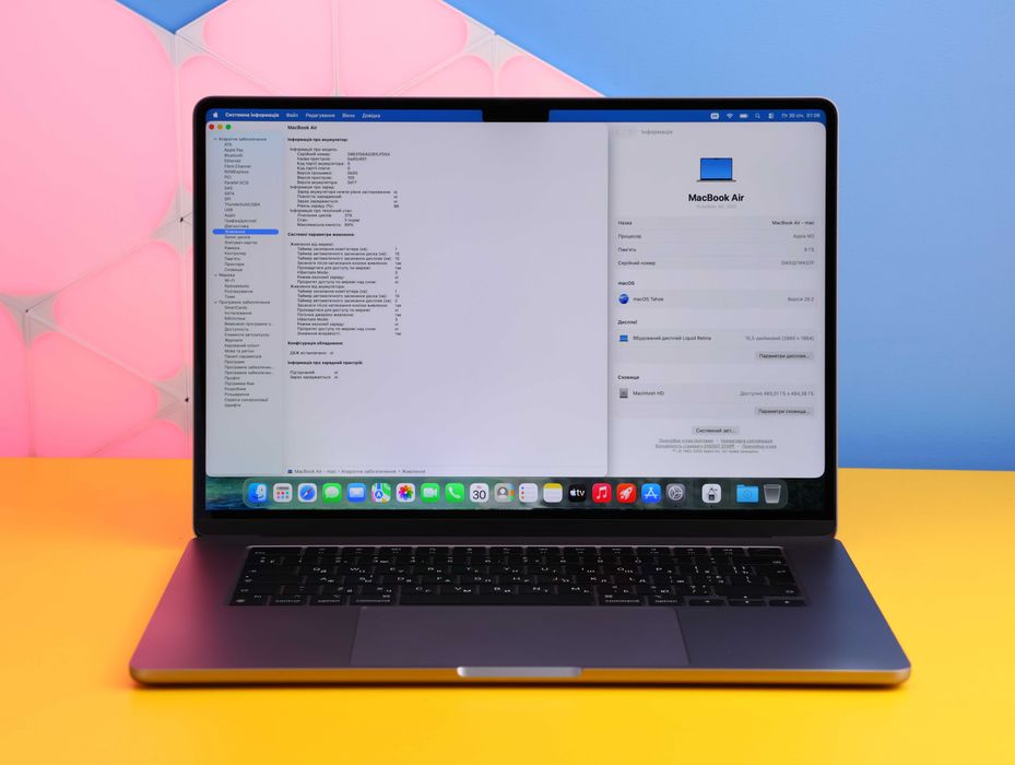 Ноутбук Apple MacBook Air 15'' 8/512GB Silver (157326) Б/У З ГАРАНТІЄЮ