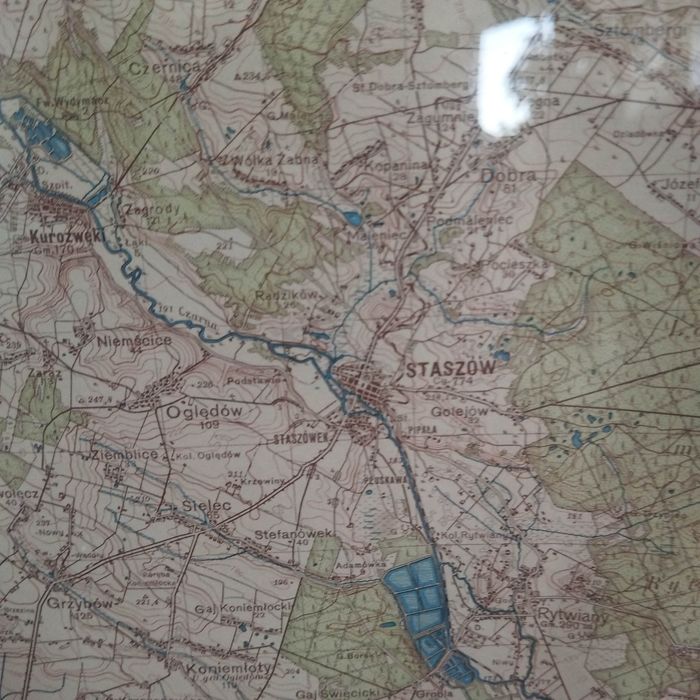 Stara mapa Staszów z 1940 r.