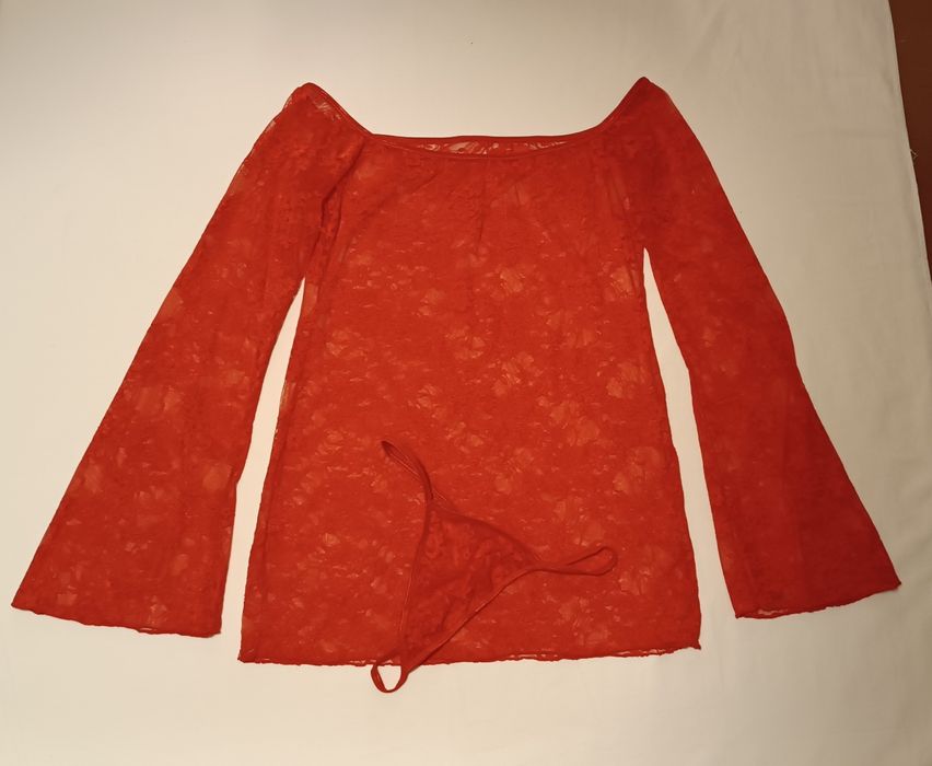 Vestido transparente. Lingerie. Novo. Tamanho S/L