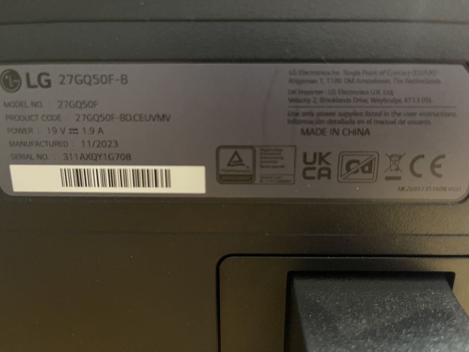 Monitor LG 27” gaming