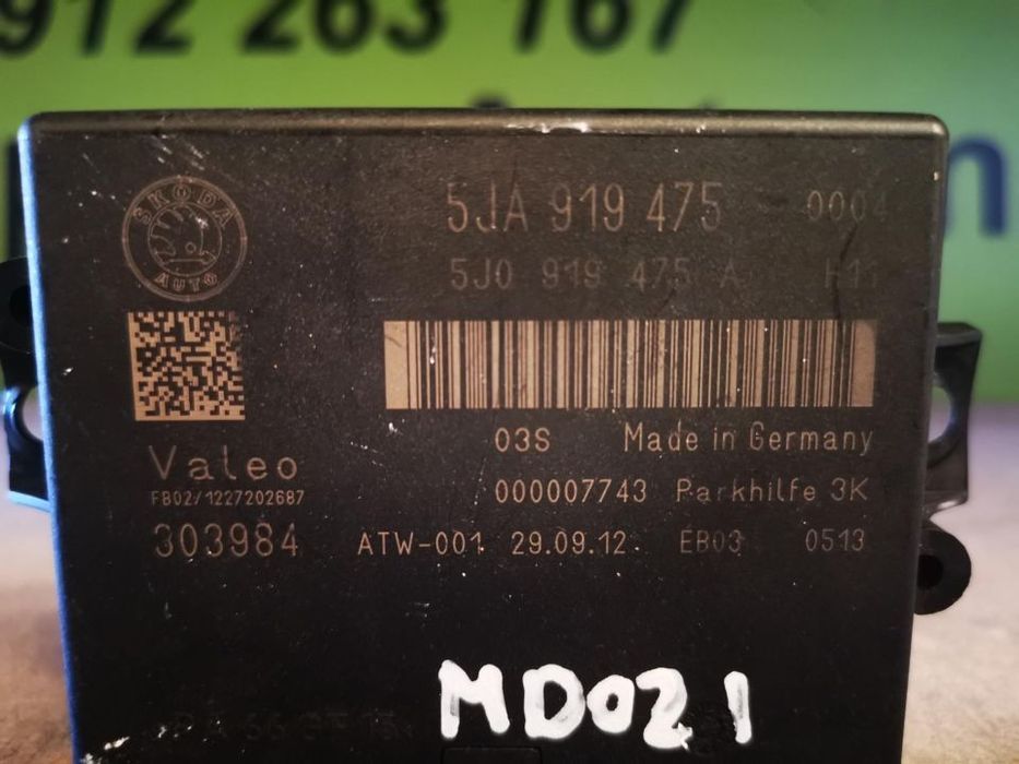 SEAT TOLEDO IV / SKODA RAPID MÓDULO SENSORES ESTACIONAMENTO - MD021