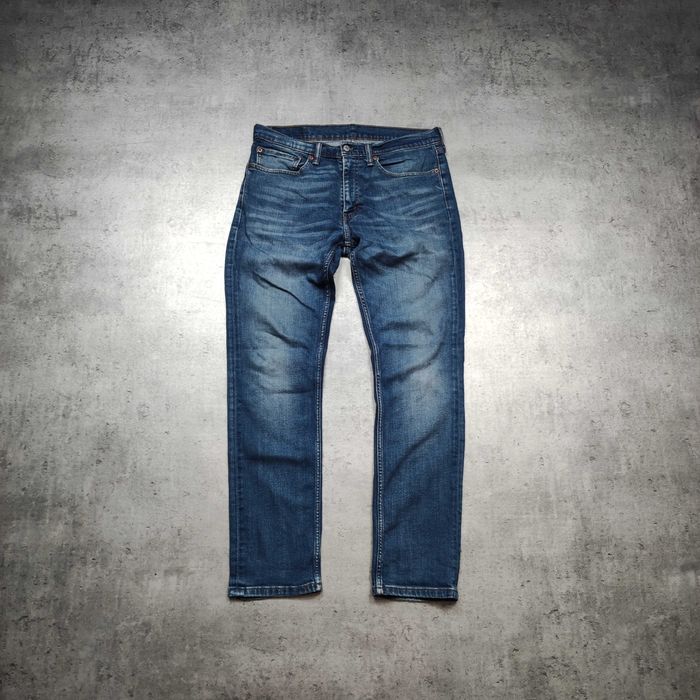 MĘSKIE Spodnie Eleganckie PREMIUM jeans Denim Levis 511 Slim Granat