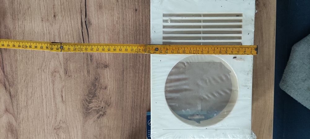 Kratka wentylacyjna i łącznik kanału, plastikowe