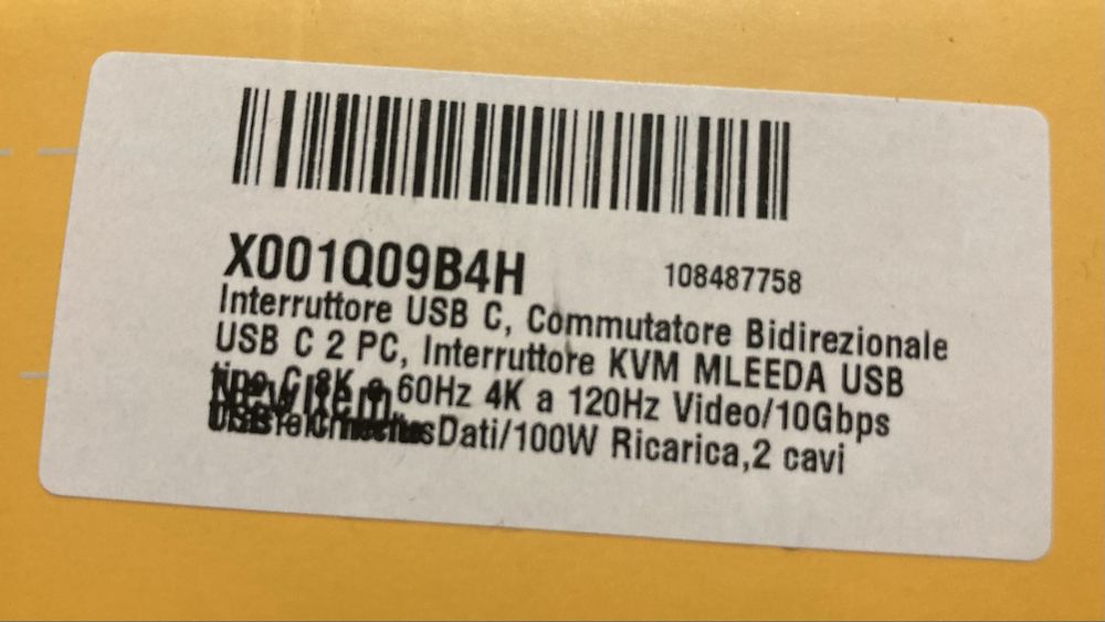 KVM Usb-C Data + Video + PD64170799443201122