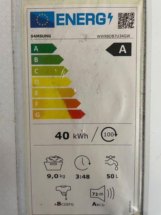 Пральна машина Samsung WW9BDB7U34GW — 9 кг, EcoBubble, Wi-Fi, інвертор