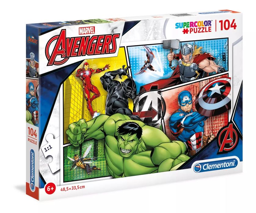Puzzle 104 elementy. Supercolor. Avengers