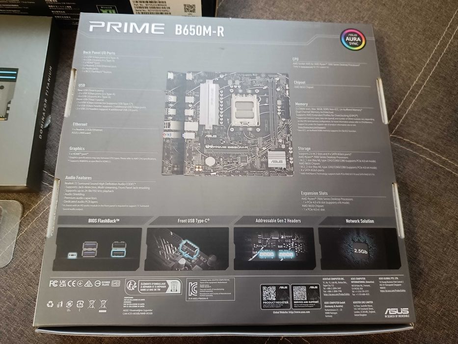 Материнская плата  ASUS Prime B650M-R AM5 новая на гар 36мес