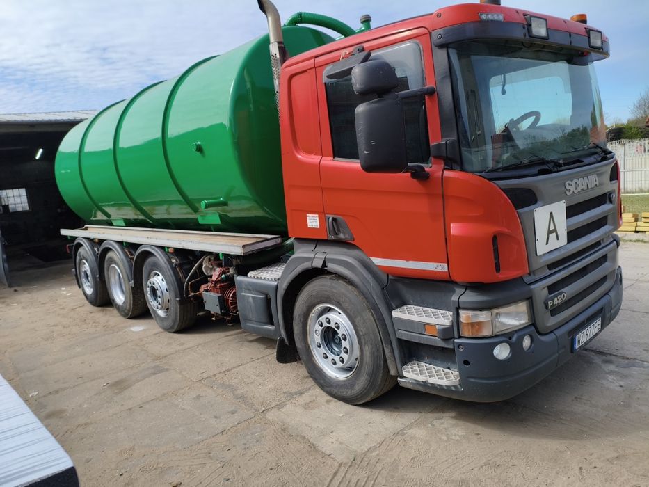 Scania P420 asenizacyjna 8x2 Tridem specjalna 24m3