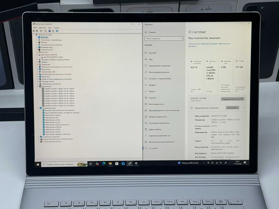 MAГAЗИН MS Surface Book 15 2 i7/GTX1060/16gb/512gb TradeIn/Oбмeн