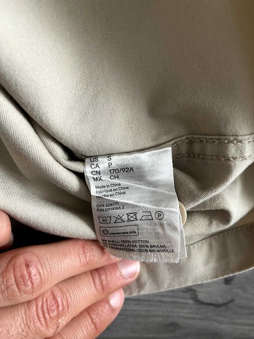 Casaco-camisa oversized bege H&M