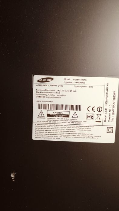 60 i 65  cali Samsung smart tv z Wi-Fi super stan- W REZERWACJI