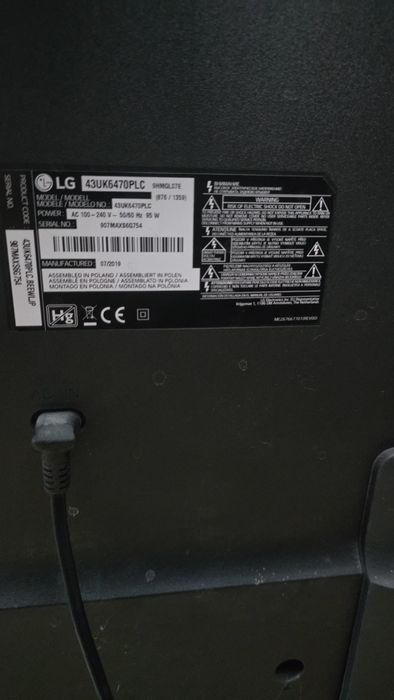 Telewizor lg 43 uk6470PLC