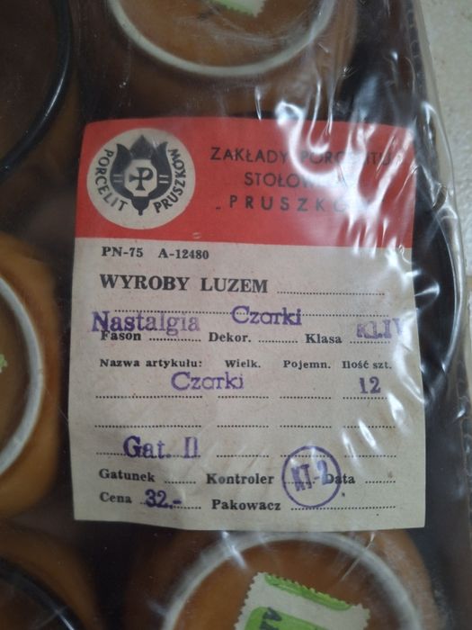 Zestaw 12 kokilek "Nostalgia" - Porcelit Pruszków PRL