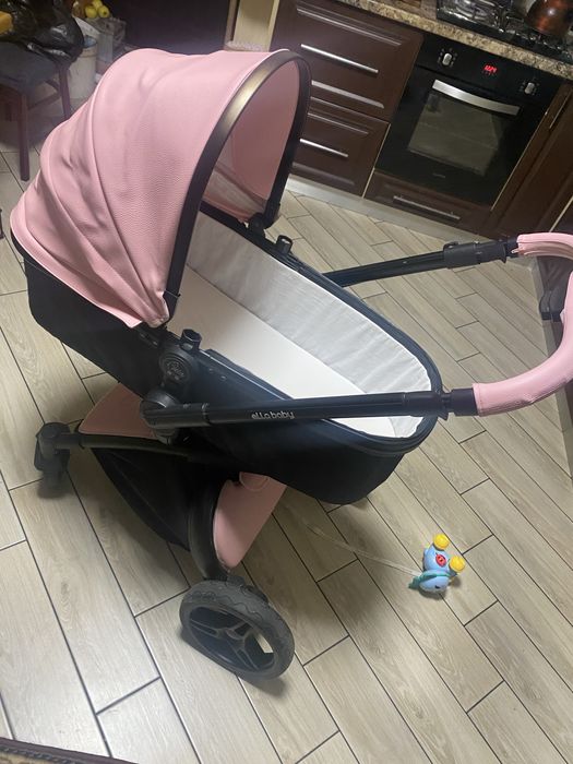 Коляска рожева 2в1