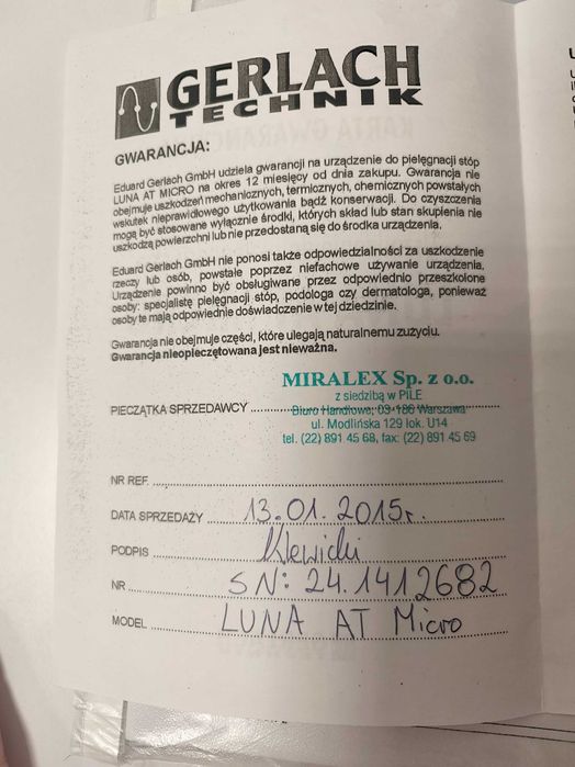 Frezarka Podologiczna Gerlach Luna