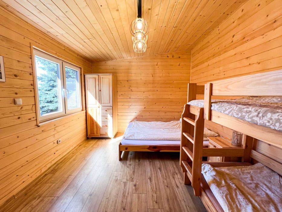 Domek letniskowy całoroczny nad jeziorem Skrzyneckim z jacuzzi