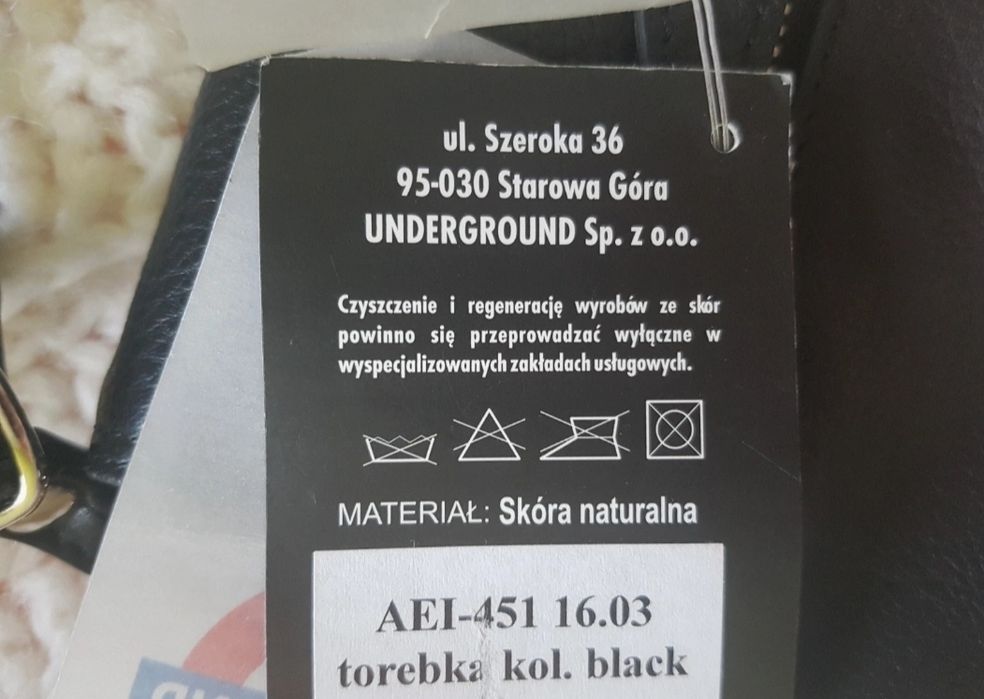 Czarna mała torebka ze skóry