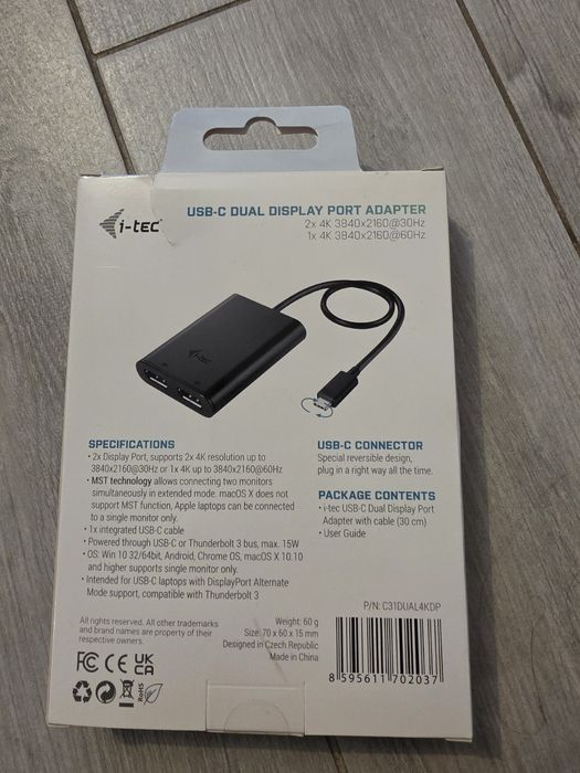 Adapter / przejściówka usb-c na displayport