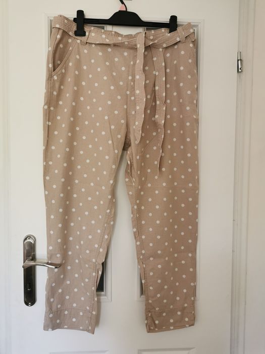 Spodnie damskie w grochy 44 46