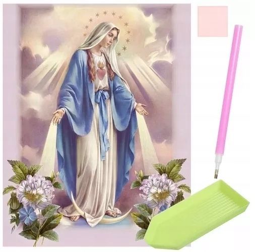 Haft diamentowy 5D Matka Boska mozaika painting obraz