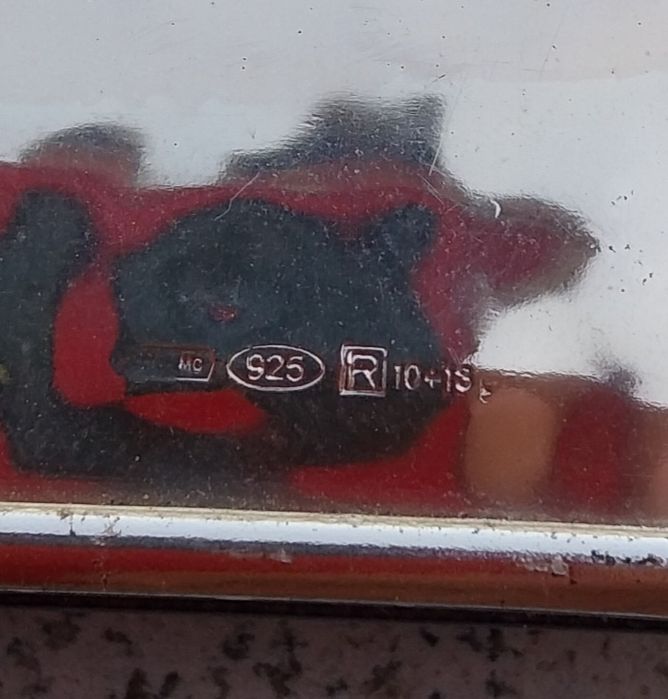 Espelho, moldura em prata 925.
