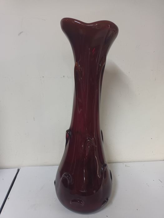 Wazon Sękacz PRL borowy szkło PRL wazon PRL