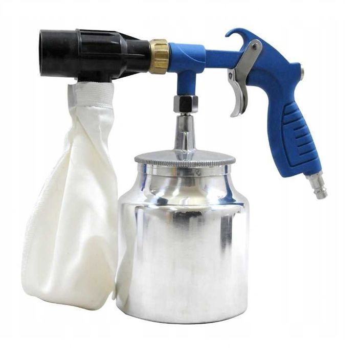 Pistolet do piaskowania 1L z odzyskiem ścierniwa + 1kg ścierniwa