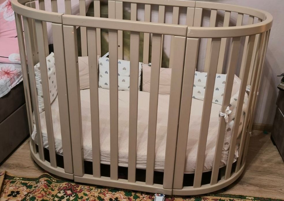 Дитяча кроватка та матрас трансформер Angelo  моко