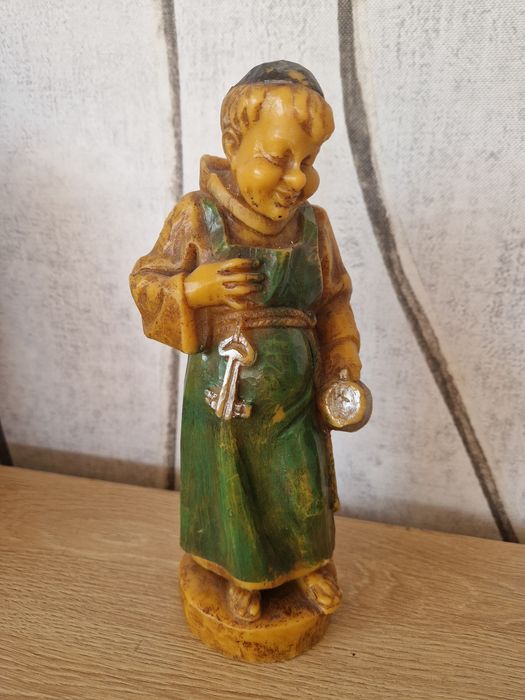 Wosk - Figurka - Mnich - Vintage