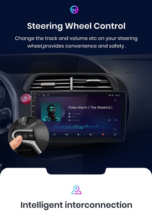 Rádio 9" android Honda CIVIC 2005-11 CARPLAY WIFI GPS Novo