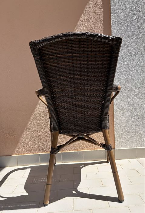 4 cadeiras de exterior em rattan – 2 cores