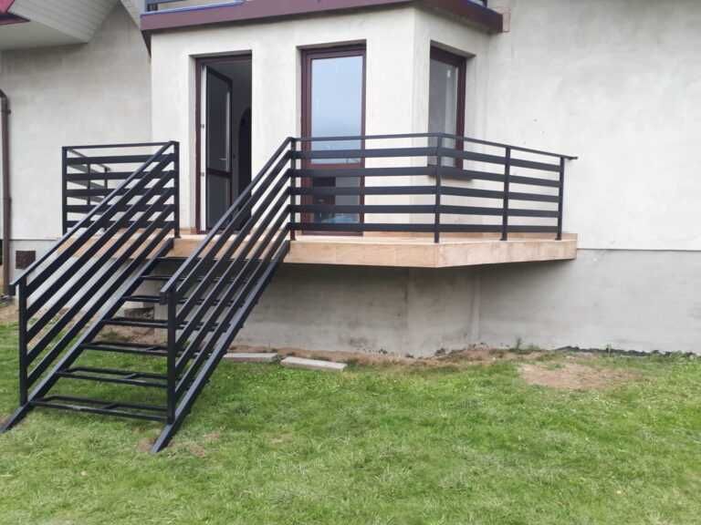 schody metalowe modułowe zewnętrzne balustrady meble podjazdy