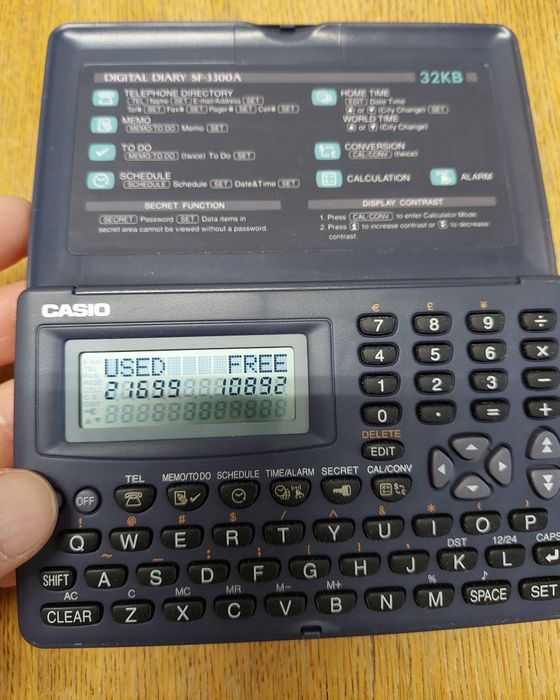 Casio sf-3300a Digital diary