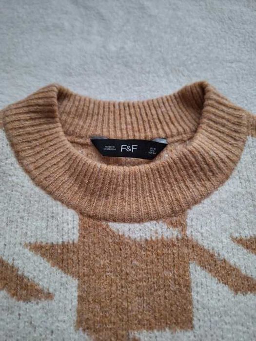 F&F sweter w pepitke