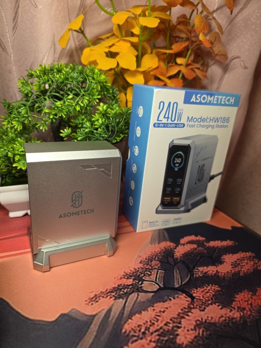 Зарядна станція Asometech 240w (4+2usb)