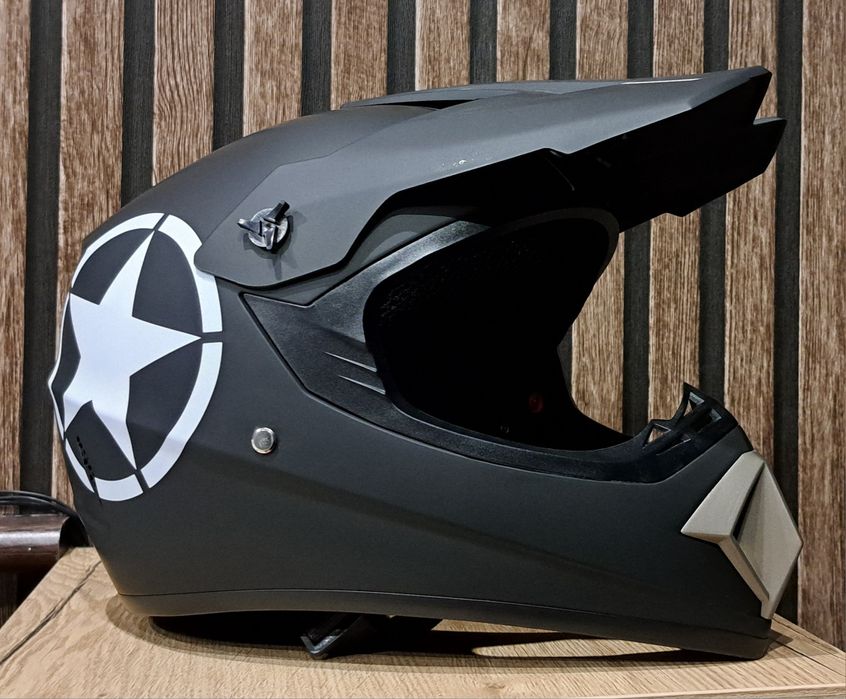 Kask FullFace XL czarny, matowy