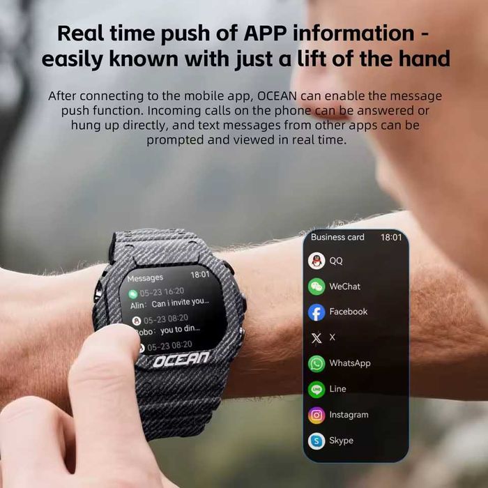 Смарт часы. LOKMAT OCEAN. NFC.Compass.1000mAh.3D-меню.LED-фонарик.