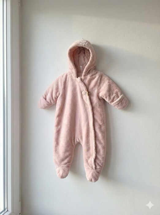 Super Warm Padded Winter Jumpsuit with Plush Outer Layer